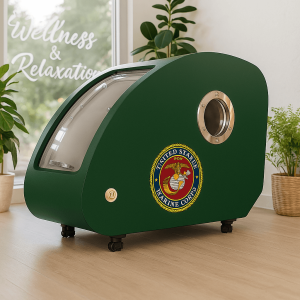 OxyEdge Sitting Hard Shell Chamber. Green with Marine logo.