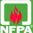 NFPA logo with flame symbol